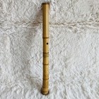 Japanese Shakuhachi Bamboo Flute 1 8ft Takeharu Signed 5 Holes 2 Piece