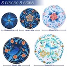 5 Pieces Bowl Covers Reusable  5 Size Elastic Cloth Blue Bird