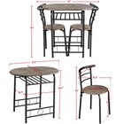 3pcs Kitchen Table Set  Dining Table Sets For 2  Compact Table And Chairs