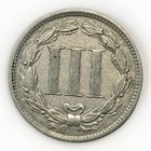 1881 Three Cent Nickel 3cn Au About Uncirculated Better Date Low Mintage Us Type