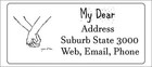 200 Personalised Return Address Label Barcode Adhesive Custom Sticker 56x25mm
