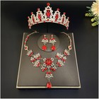3-pack Women s Necklace Earrings Crown Jewelry Set Birthday Wedding Bride Gift