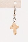 Handmade Cross Dangle Earrings     Natural Stone Cross Earrings
