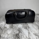 Vintage Medical Bag Schell Black Leather Zip Top Case Doctor Physician Usa