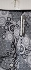 Body Wrappers Asymmetrical Wrap Dance Skirt Geometric Pattern White black Sz Ps