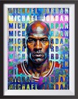 Michael Jordan    portrait Series    11x14 Art Poster By Nick Mattiuzzo - No Frame
