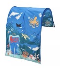 Ikea Kura Bed Tent Canopy Ocean Blue Sea Turtle Dolphin Octopus Gently Used