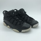 Nike Black Air Jordan 6 Rings Sneakers 323432-021 Kids Size 2 5y