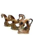 Vintage Mcm Luster Ware Prancing Horse Porcelain Equestrian Figurine Brazil Made