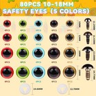 160pcs 10-18mm Colorful Plastic Safety Eyes For Teddy Bears puppets doll Diy Lot
