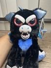 Rare Francisco Flamefart Feisty Pets Plush 9  Black Dragon Blue  Game Stop