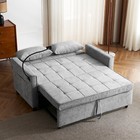 Convertible Sleeper Sofa Bed Loveseat Sofa W  Pull Out Bed For Living Room
