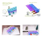 Weekly Pill Organizer Box Case 7 Day Am pm Pill Case Medicine Container Travel