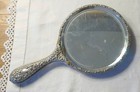 Antique Art Nouveau Victorian Beveled Glass Hand Mirror  Beautiful Lady s Face