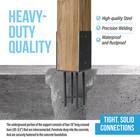 Heavy Duty U-shape Metal Post Base Holder  6  x6    internal 5 5 x5 5    Wet Con