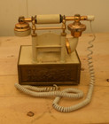 Vintage Rare Western Electric Victorian Style Classic Rotary Phone Gold Cream