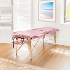 Portable Pink Massage Table With Bolster And Tilt Backrest