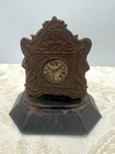 Antique Vintage German Mini Tin Penny Toy Mantle Clock Doll House Germany 