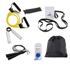 Home Gym 7 Piece Workout Equipment Kit Jump Rope resistance Band  Exercise Grip
