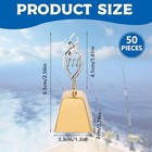 50pcs Fishing Pole Catfish Bells Fishing Alarms Fishing Bell With Gold Color