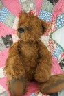 Ab8 - Vintage String Mohair Artist Teddy Bear  Sparse  Brown  J  Johnson  10 In 