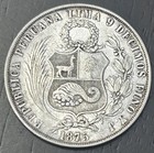 1875 Peru Un Sol 0 9 Silver Coin Lima Mint  Firme Y Feliz Por La Union