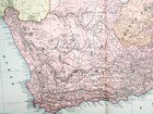 1898 South Africa  Rand Mcnally Large Antique Detailed Map