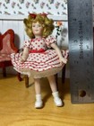Beautiful Vtg Artisan Miniature Dollhouse Shirley Temple Porcelain Doll 1 12