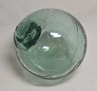 Vtg Blue-green Japanese Glass Fishing Float Ball Buoy 3 