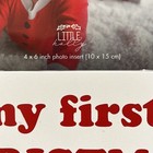 My First Christmas Picture Frame White Red Letters 4x6 Inch Photo Little Holly