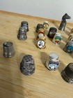 Vintage Collectible Souvenir Thimbles Lot Of 20  Mixed Designs   Materials