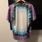 Led Zeppelin Tie-dye Graphic T-shirt Blue Purple   1975 Led Zeppelin
