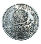 1913 Brazil 2000 Reis Silver Coin