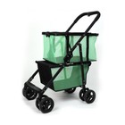Foldable Heavy Duty Shopping Cart 2 In 1 Portable Pet Stroller W  Removable Tote