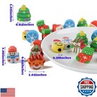 45pcs Christmas Pencil Top Erasers Bulk For Kids fun Eraser Caps Cute Topper 