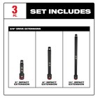 Milwaukee 49-66-6714 3pc Shockwave Impact  3 8dr Ext Set  Authorized Usa Dealer
