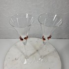 Heart Champagne Flutes 11 5  Red Bohemia Blown Glass Wedding Toast Set Of 2