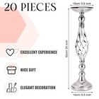 Rtteri 20 Pcs 20in Metal Flower Stand Silver Medium - Wedding Table Decor