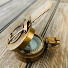 Vintage Style Solid Brass Military Pocket Compass     Nautical Marine Collectible 