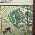 Vintage 1970s Rome Italy Fold Out Tourist Street Map Of Rome City Plan Travel