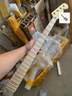 20fret Electric Guitar Neck Jazz Bass Style  Maple White Block Inlay Fingerboard