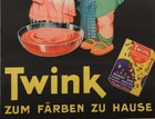 Original Vintage German Advertising Poster For Fabric Dye  twink  Ca  1950