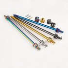 Titanium Motorcycle Axis Axle Roller W  Nuts M10 M12 230 260 280 320 340 370