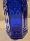 Carters Small Cathedral Master Ink Cobalt Blue Antique 6 Sided Bottle 