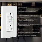 20 Amp Gfci Outlet Tamper-resistant Tr Gfi Duplex Receptacles Self-testing White