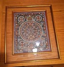 Mandala Thankas Painting Double Framed And Mounted On Plexiglass 18x22