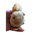 Vintage Russ Brown Plush Wind-up Hopping Bunny Rabbit Easter Toy