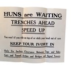 1918 Vintage Railroad Safety Poster For Wwi Soldiers Lot Original Rare Flyer