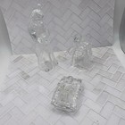 3 Piece Crystal Nativity Set   Cristal D   arques France Holy Family Vintage 1994