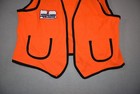 Vintage Jaycees Vest Orange Hamburg Pennsylvania Club Patches Open Front